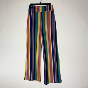 Fashion Nova Multicolour Striped Flare Leg Pants M